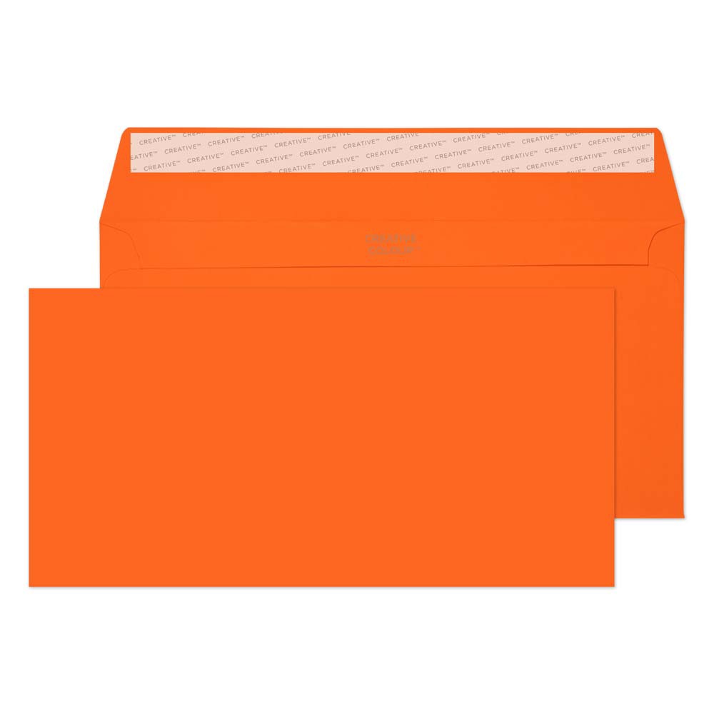 Blake Creative Colour - Coloured Orange DL+ Envelopes (114 x 229 mm) - Pack of 500 - FSC Certified - 120GSM - Peel and Seal Orange Envelope - Invitation Envelopes/Card Making Supplies (205) - Image 3