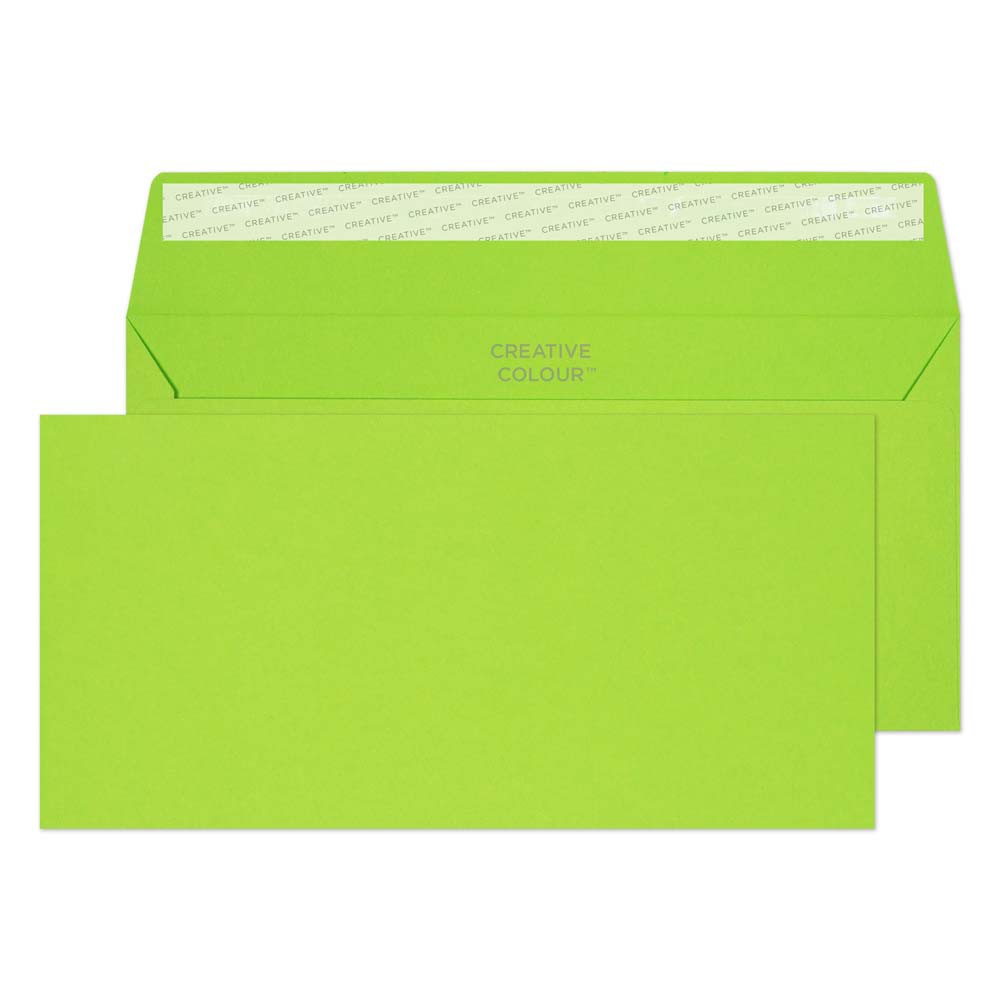 Creative Coloured Envelopes Dl+ 229 (W) X 114 (H) Mm Adhesive Strip Green 120 Gsm Pack Of 500 - Image 3
