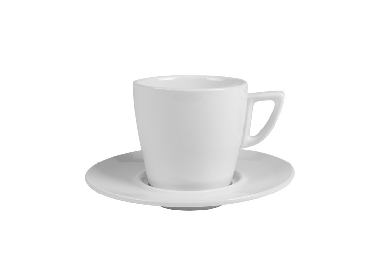 Nobel Extra Durable Kaffee-/Cappuccinotasse Untertassen Weiß 24 Stück