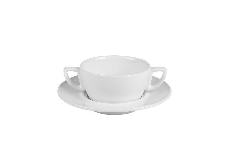 Nobel Extra Durable Suppentasse Porzellan 250 ml Weiß 24 Stück
