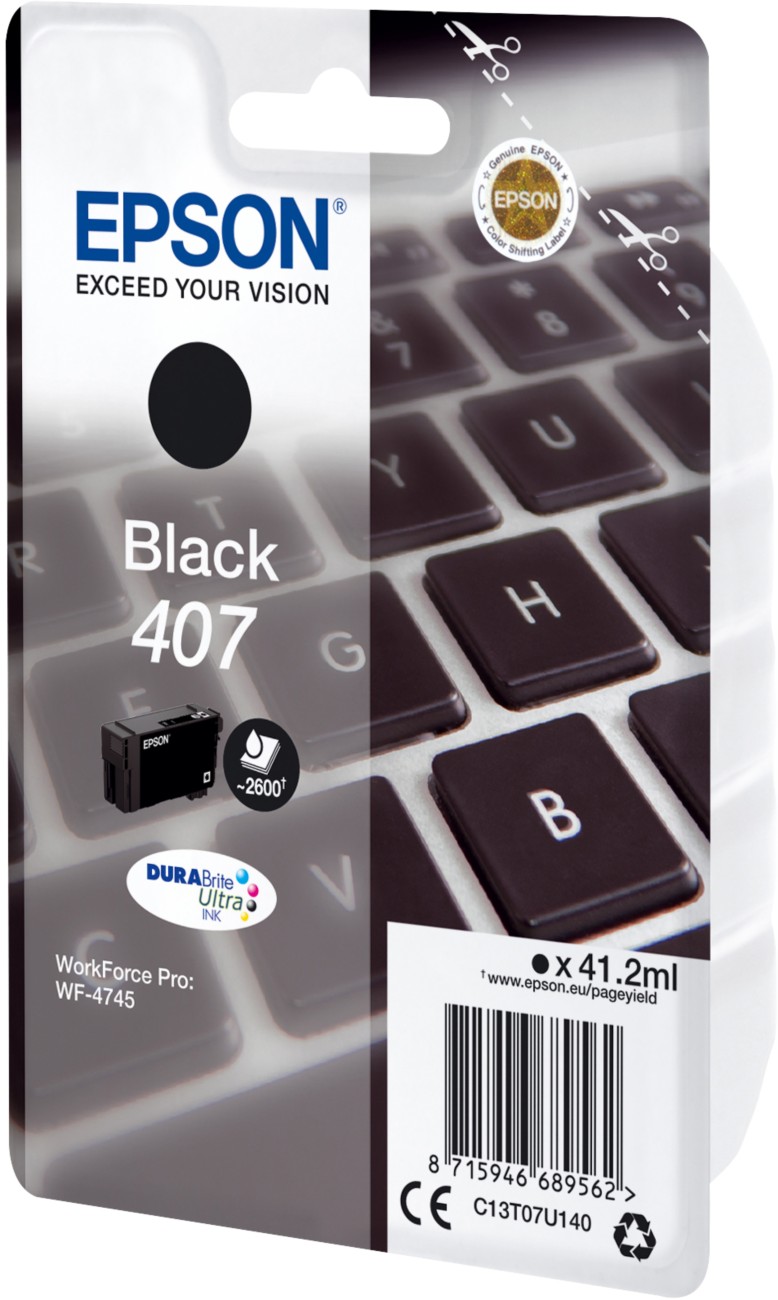OEM Epson 407 Black Ink Cartridge C13T07U140 - Image 13