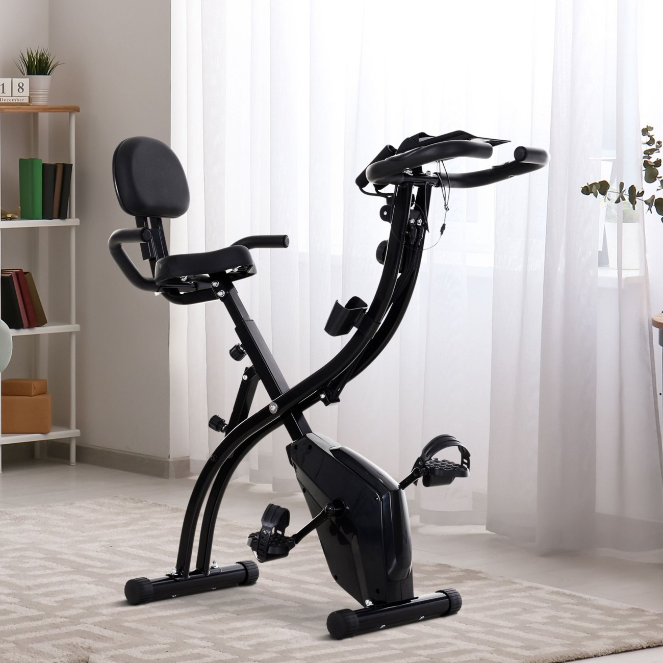 Homcom Magnetic Exercise Bike Lcd