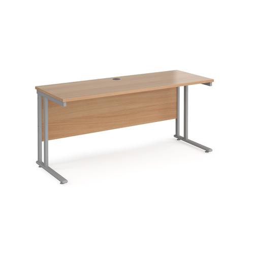 Dams International Maestro 25 Straight Desk Rectangular Beech Cantilever 1,600 (W) X 600 (D) X 725 (H) Mm Wood