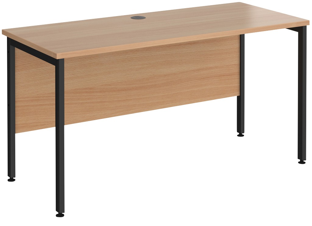 Dams International Maestro 25 Straight Desk Rectangular Beech H-Frame 1,400 (W) X 600 (D) X 725 (H) Mm Wood