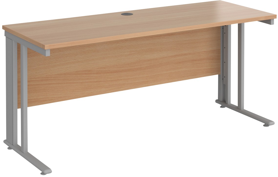 Dams International Maestro 25 Straight Desk Rectangular Beech Cantilever 1,600 (W) X 600 (D) X 725 (H) Mm Wood
