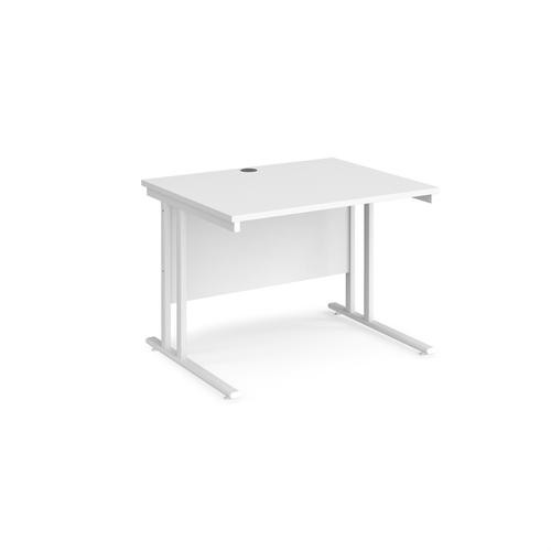 Dams International Maestro 25 Straight Desk Rectangular White Cantilever 1,000 (W) X 800 (D) X 725 (H) Mm Wood