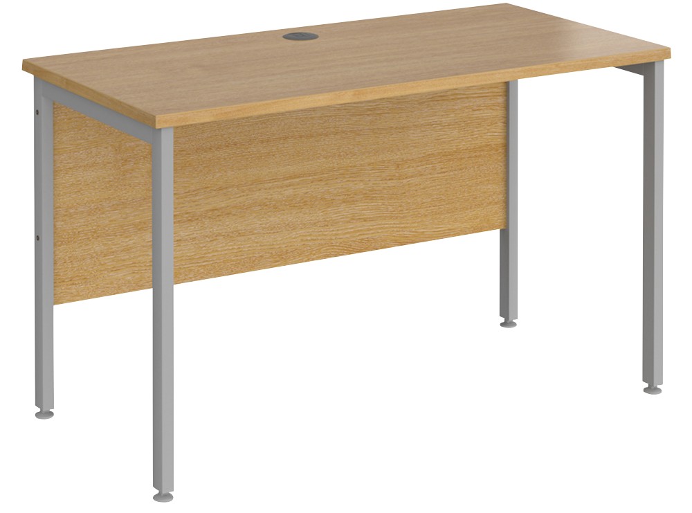Dams International Maestro 25 Straight Desk Rectangular Oak H-Frame 1,200 (W) X 600 (D) X 725 (H) Mm Wood
