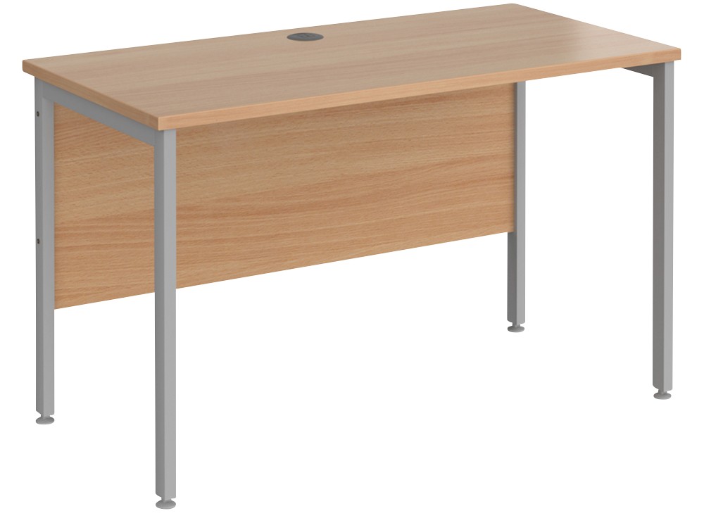 Dams International Maestro 25 Straight Desk Rectangular Beech H-Frame 1,200 (W) X 600 (D) X 725 (H) Mm Wood