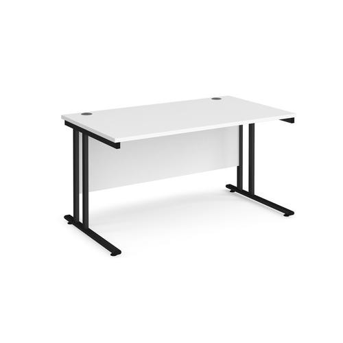Dams International Maestro 25 Straight Desk Rectangular White Cantilever 1,400 (W) X 800 (D) X 725 (H) Mm Wood