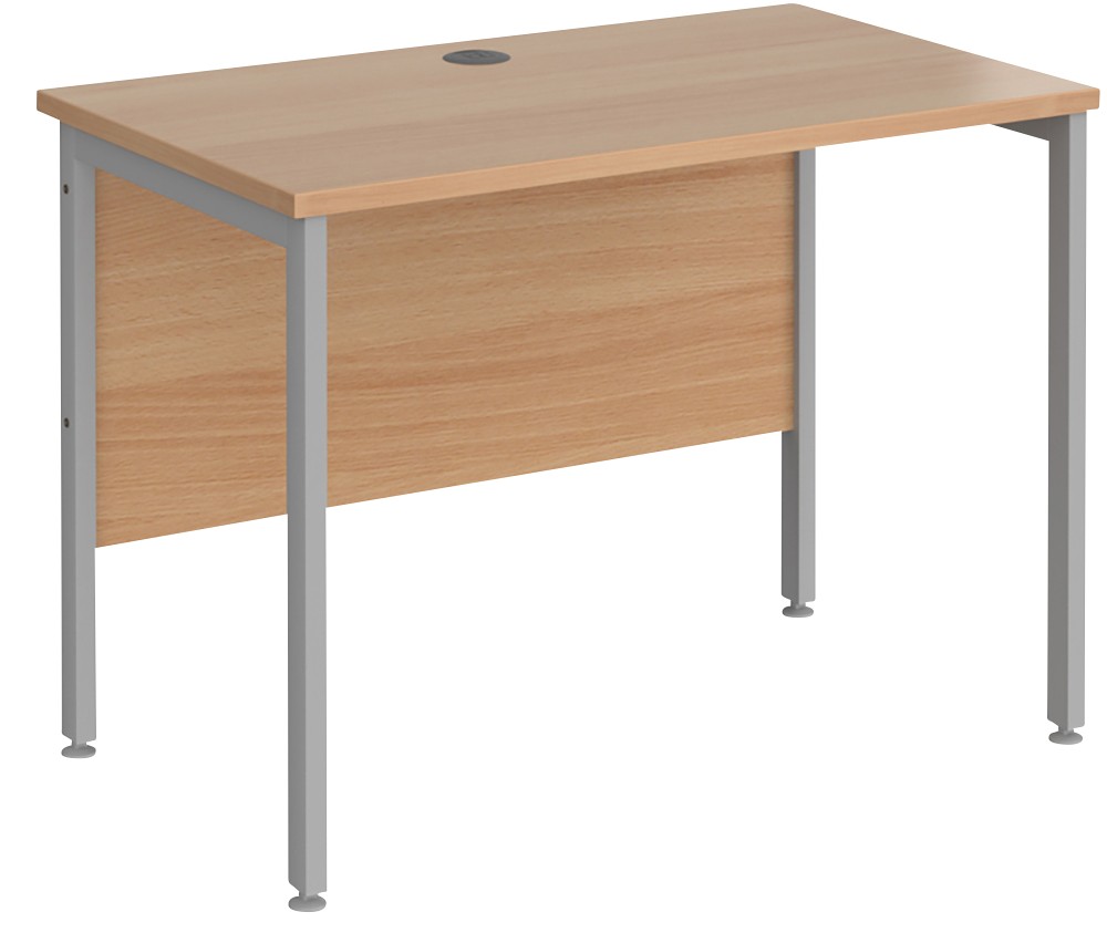 Dams International Maestro 25 Straight Desk Rectangular Beech H-Frame 1,000 (W) X 600 (D) X 725 (H) Mm Wood