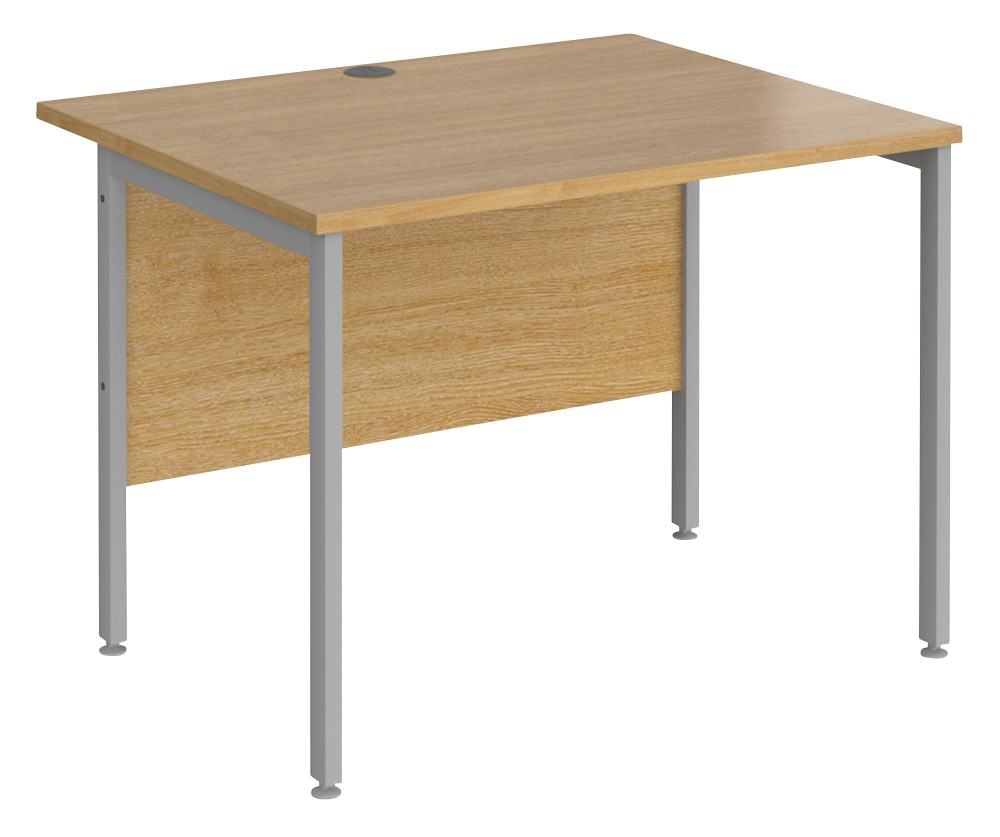 Dams International Maestro 25 Straight Desk Rectangular Oak H-Frame 1,000 (W) X 800 (D) X 725 (H) Mm Wood