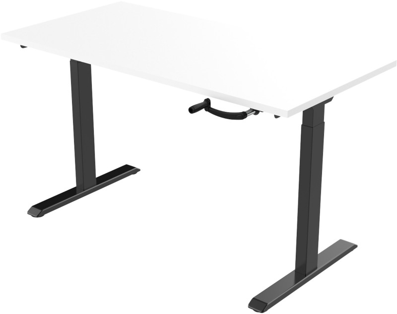 euroseats Sitz-Stehschreibtisch burslibl120wit Schwarz, Weiß