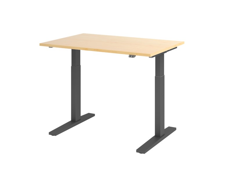 Thumbnail - Hammerbacher Sitz-Stehschreibtisch VXMKA12/3/G Ahorn 1200 x 800 mm