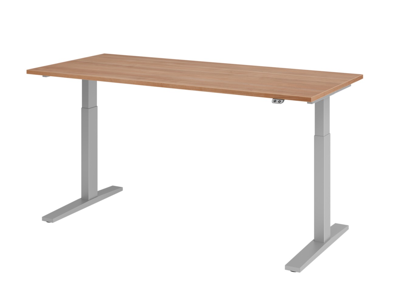 Hammerbacher VXMKA Elektrisch Höhenverstellbar Sitz-Stehschreibtisch Walnuss C-Fuß 1.800 (B) x 800 (T) x 1.200 (H) mm Sp...