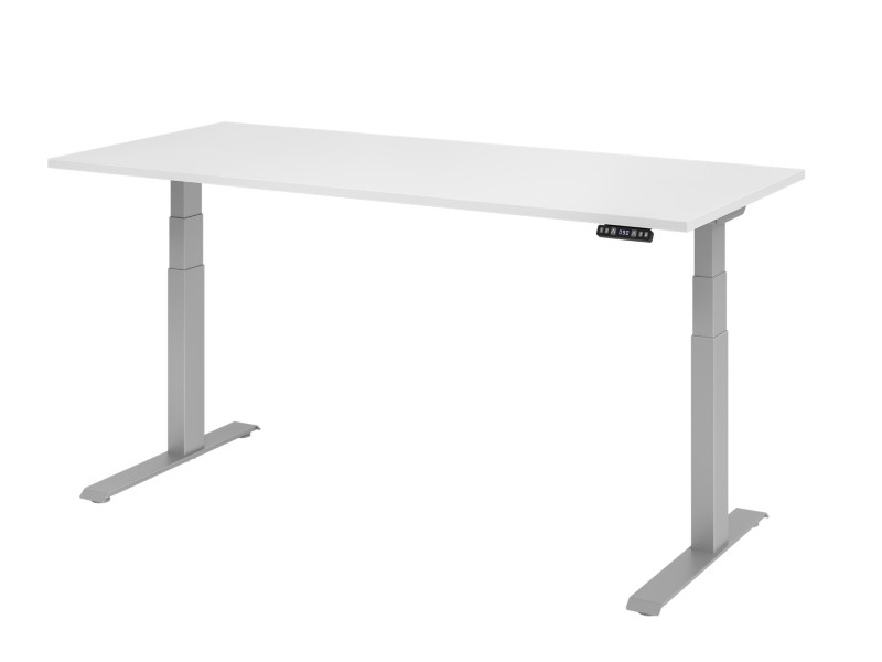 Thumbnail - Hammerbacher VXDKB Elektrisch Höhenverstellbar Sitz-Stehschreibtisch Weiß C-Fuß 1.800 (B) x 800 (T) x 1.290 (H) mm Spanp...