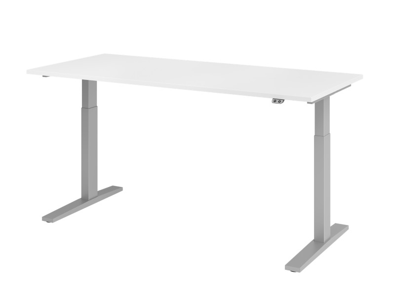 Thumbnail - Hammerbacher VXMKA Elektrisch Höhenverstellbar Sitz-Stehschreibtisch Weiß C-Fuß 1.800 (B) x 800 (T) x 1.200 (H) mm Spanp...