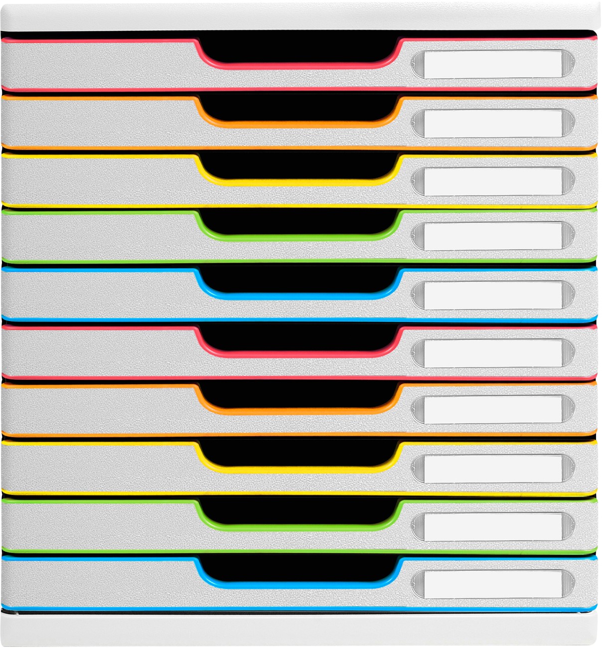 Exacompta Black Office Schubladenbox Kunststoff Mehrfarbig, Weiß 10 Schübe 28,8 x 35 x 32 cm DIN A4+