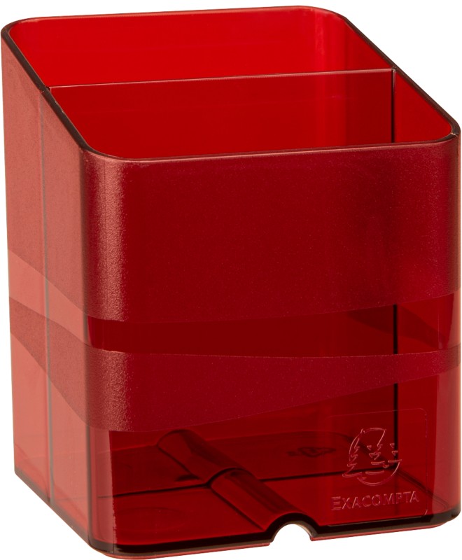 Exacompta Chromaline Stiftebox Kunststoff Rot 7,4 x 7,4 x 9,3 cm