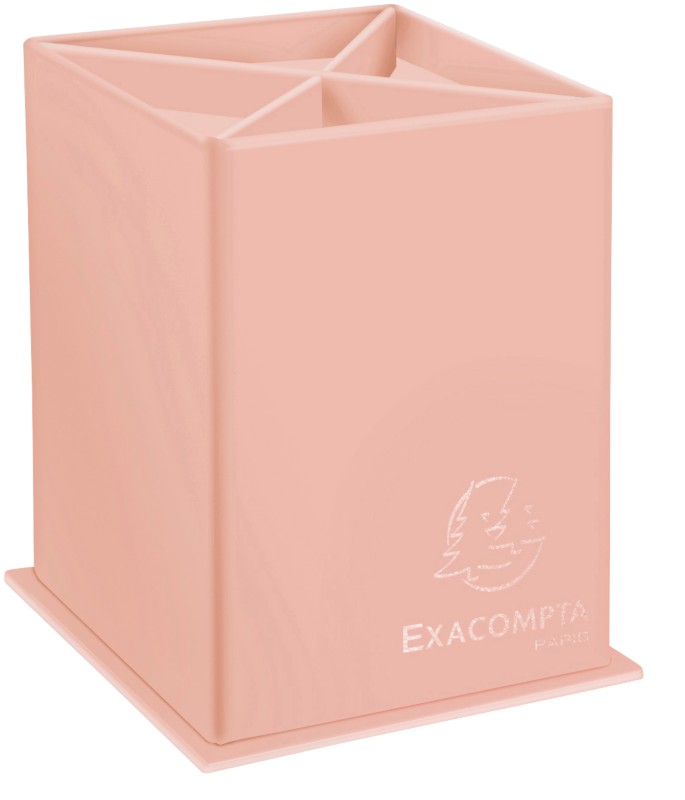 Exacompta Aquarel Stiftehalter Pappkarton Koralle 8,5 x 8,5 x 11 cm