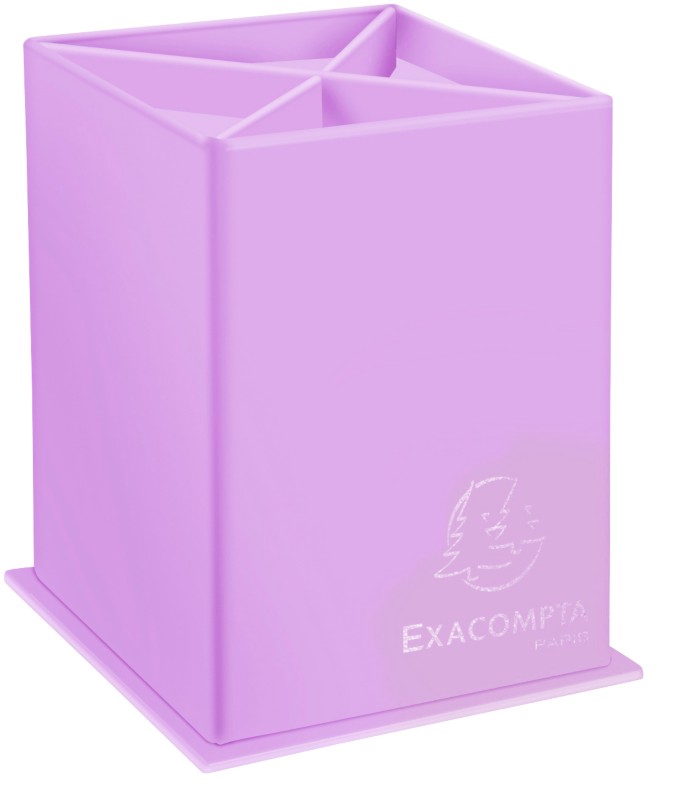 Exacompta Aquarel Stiftehalter Pappkarton Mauve 8,5 x 8,5 x 11 cm