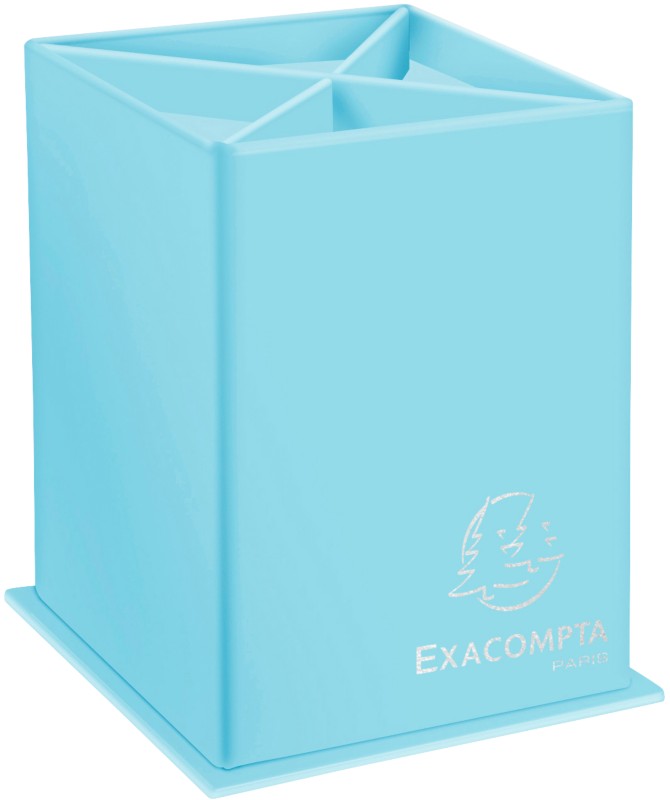 Exacompta Aquarel Stiftehalter Pappkarton Pastellblau 8,5 x 8,5 x 11 cm