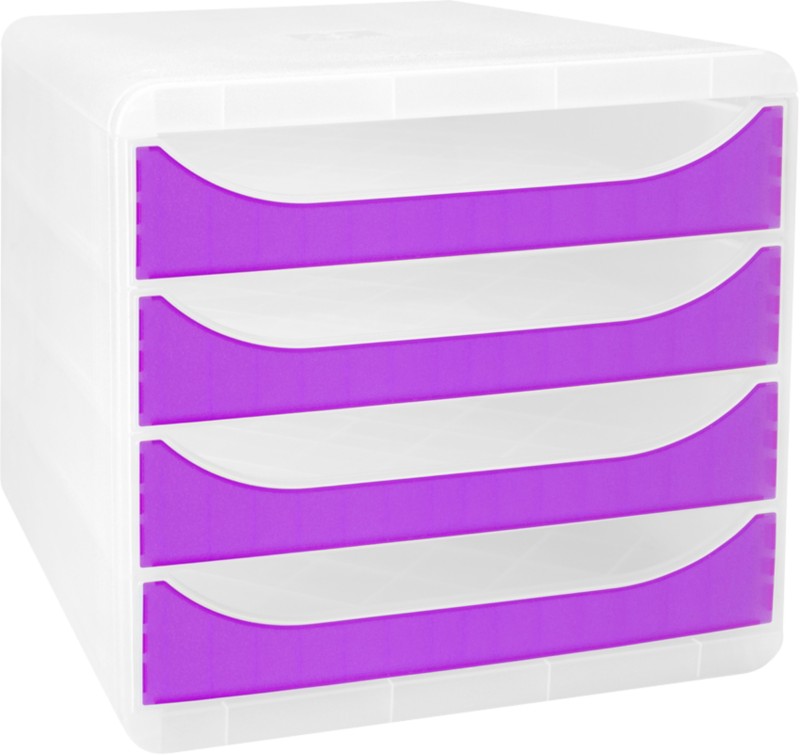 Exacompta Chromaline Schubladenbox Kunststoff Violett 4 Schübe 27,8 x 34,7 x 26,7 cm 1