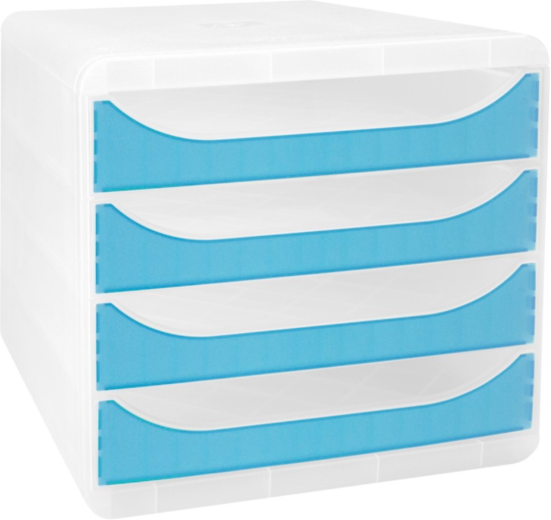 Exacompta Chromaline Schubladenbox Kunststoff Türkis 4 Schübe 27,8 x 34,7 x 26,7 cm 1