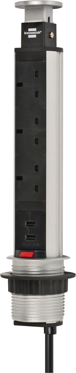 Brennenstuhl Extension Lead Black, Grey 2M
