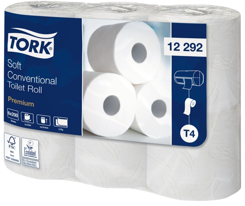 Thumbnail - Tork Premium Toilettenpapier 2-lagig 48 Stück à 200 Blatt