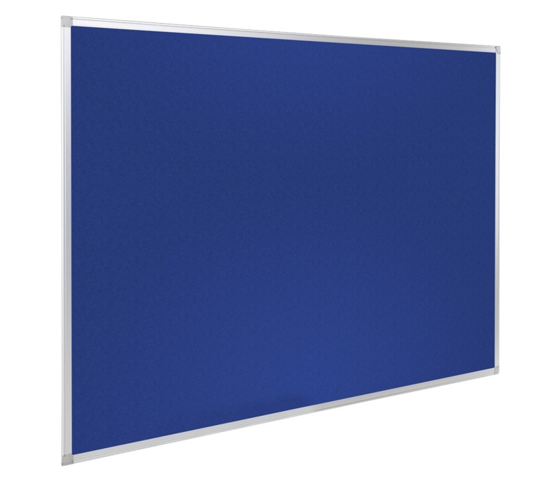 Filz Pinnwand Nicht magnetisch Wandmontage 180 (B) x 120 (H) cm Aluminium Blau