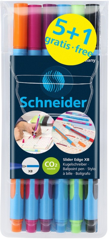 Schneider Slider 96081099 Kugelschreiber Farbig sortiert Extra Breit 0.7 mm Nein 6 Stück