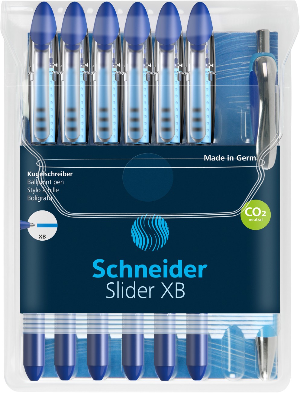 Schneider Kugelschreiber Slider Blau 0.7 mm 7 Stück