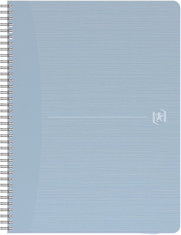 OXFORD My Rec?Up Notizbuch DIN A4 Liniert Doppeldraht Matt Lackierter Karton Blau Nicht perforiert 90 Seiten 90 Blatt