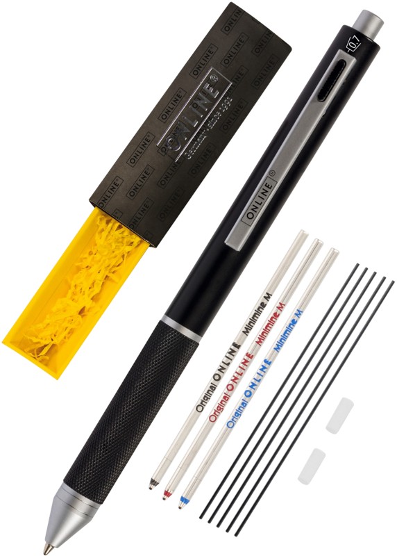 ONLINE 4-in-1 70016 Multistift Farbig sortiert 0.5 mm Nachfüllbar 11 Stück