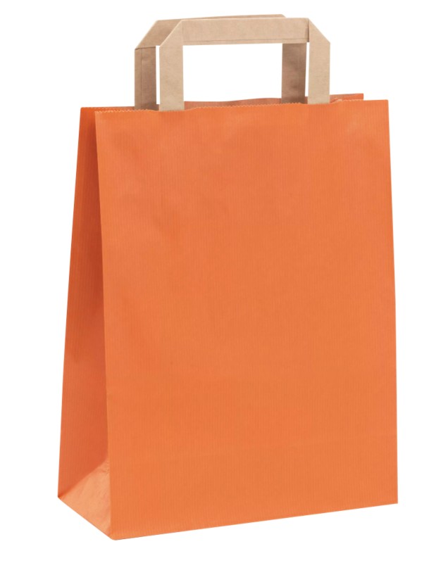 RAJA Tragetasche Papier Orange 10 x 28 x 22 cm 50 Stück