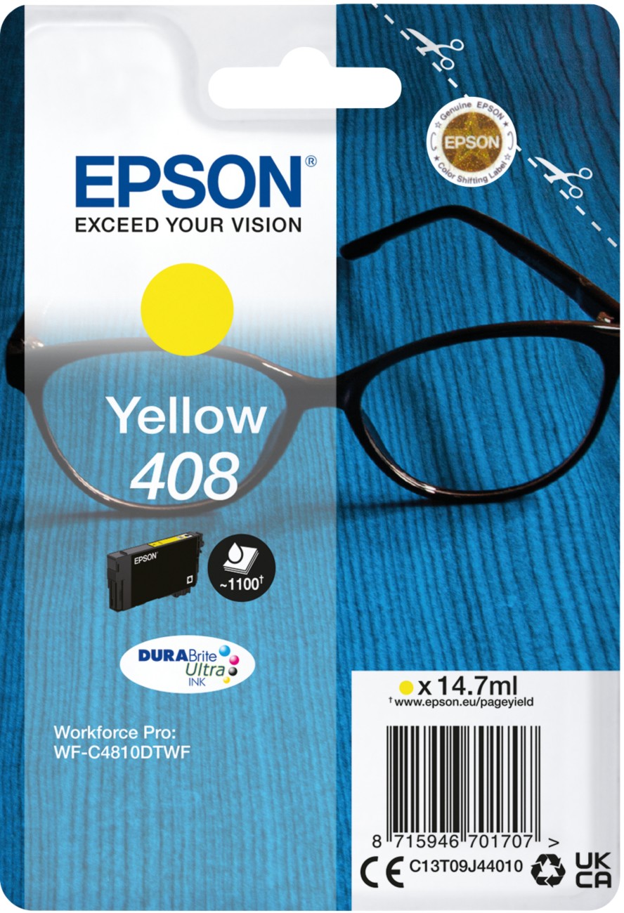 Epson 408 Ink Cartridge DURABrite Ultra Glasses Yellow - Image 13