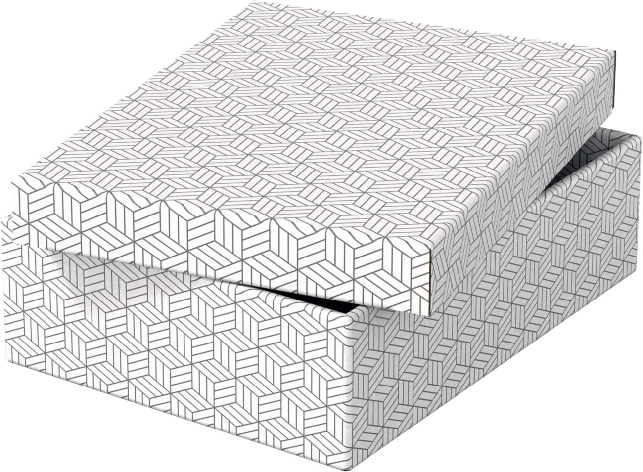 Esselte Home Storage And Gift Box 628284 Medium Flat 100% Recycled Cardboard White 265 X 360 X 100 Mm Pack Of 3 - Image 5