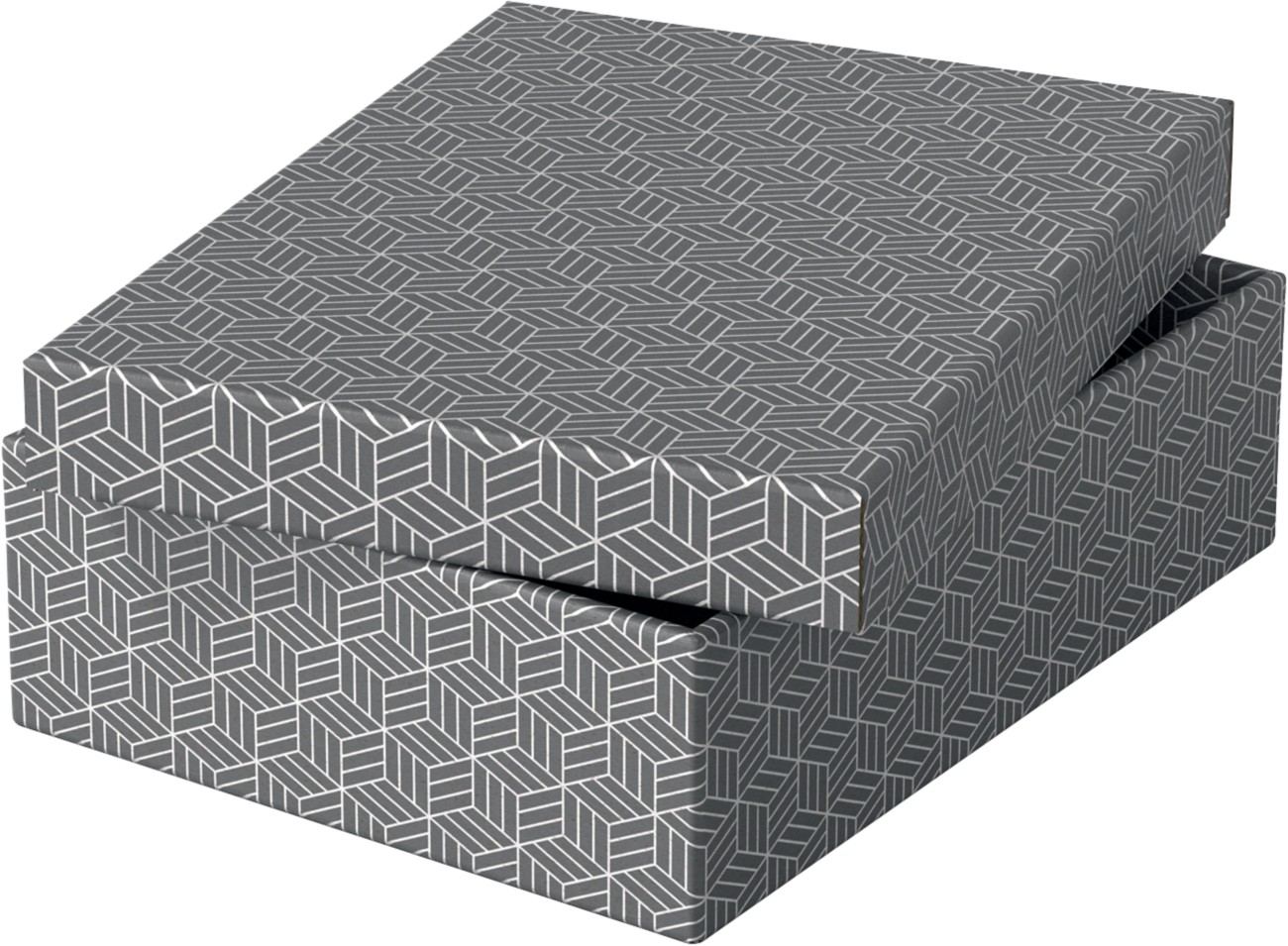 B&Q -  Grey 3-Pack Home Storage And Gift Box Medium - Image 5