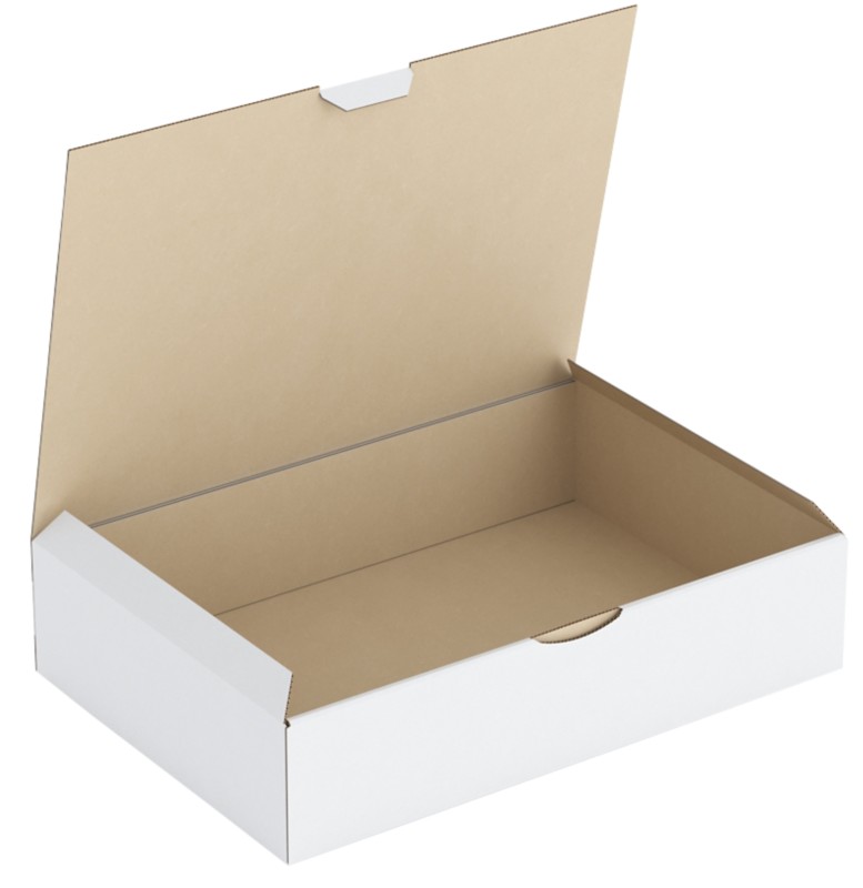 RAJA Versandkarton 1-wellig Pappe 215 (B) x 70 (T) x 310 (H) mm Weiß 50 Stück