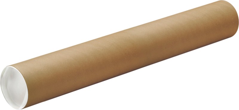 RAJA Versandrohr 1.000 (L) x 100 (Ø) mm Kappen Braun 20 Stück