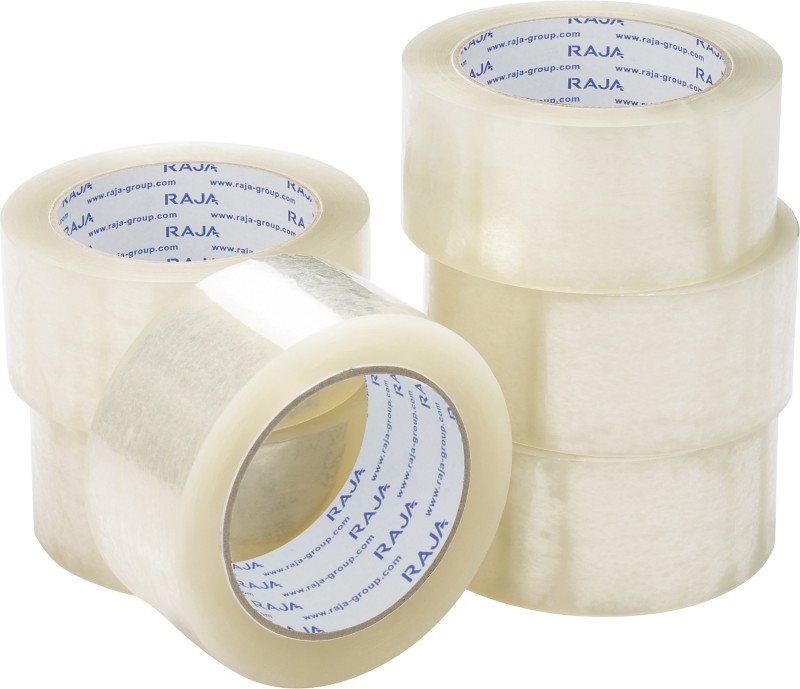 RAJA Verpackungsklebeband Transparent PP (Polypropylen) 48 mm (B) x 66 m (L) 6 Stück