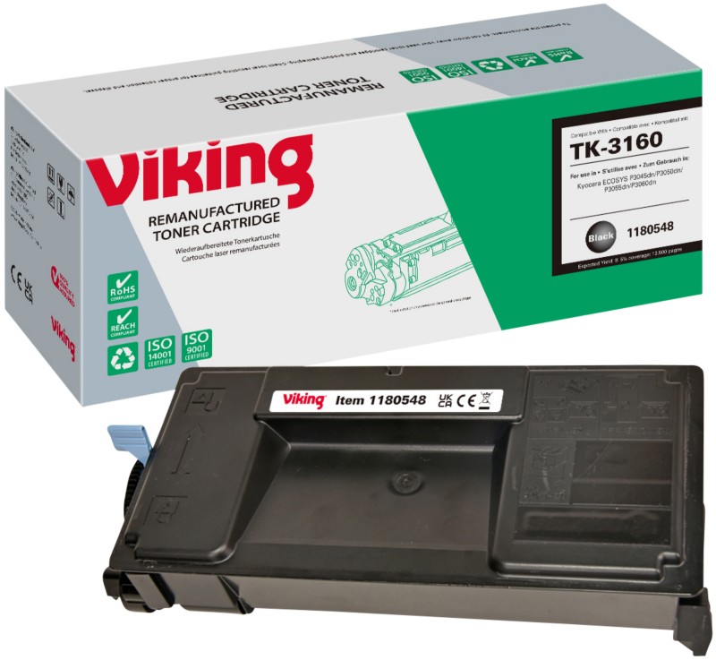 Viking TK3160 Kompatibel Kyocera Tonerkartusche Schwarz