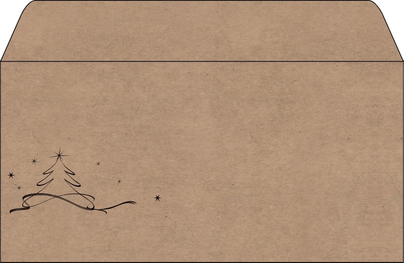 Sigel Weihnachten Briefumschläge 11,1 x 25 cm Braun 50 Stück