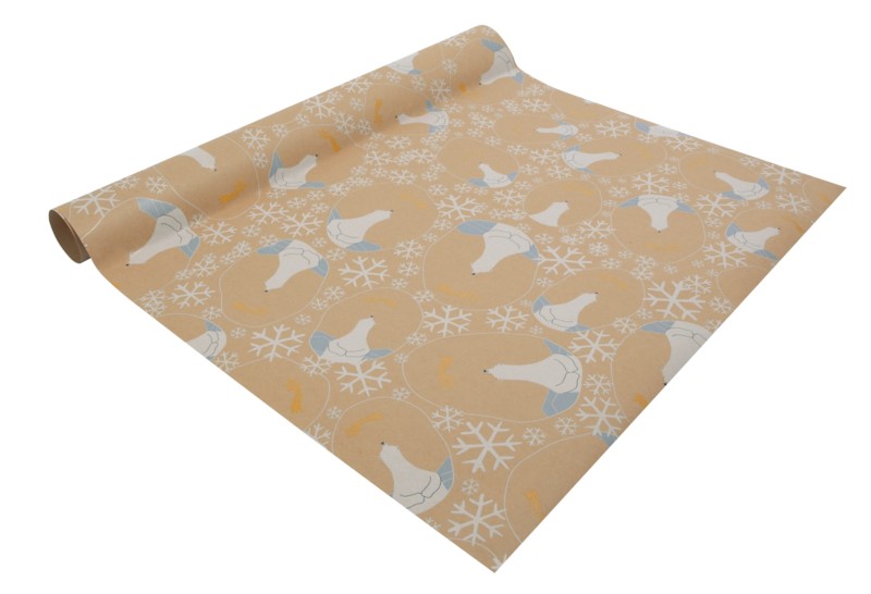 Sigel Geschenkpapier Eisbär mit Sternschnuppe Kraftpapier Mehrfarbig
