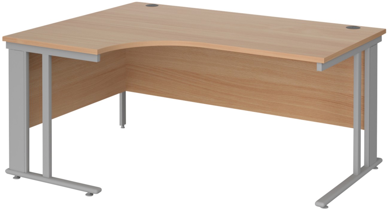 Dams International Maestro 25 Left Hand Corner Desk Beech Cantilever 1,600 (W) X 1,200 (D) X 725 (H) Mm Wood