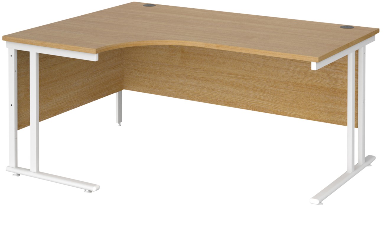 Dams International Maestro 25 Left Hand Corner Desk Oak Cantilever 1,600 (W) X 1,200 (D) X 725 (H) Mm Wood