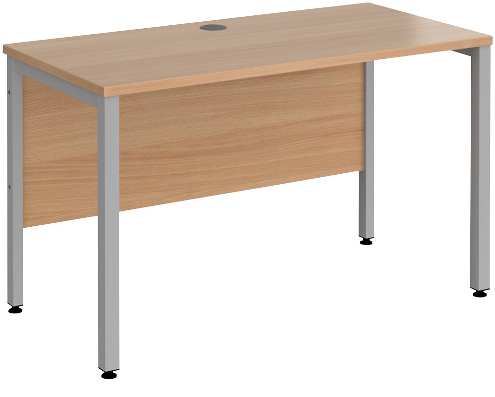 Dams International Maestro 25 Bench Desk Beech H-Frame 1,200 (W) X 600 (D) X 725 (H) Mm Wood