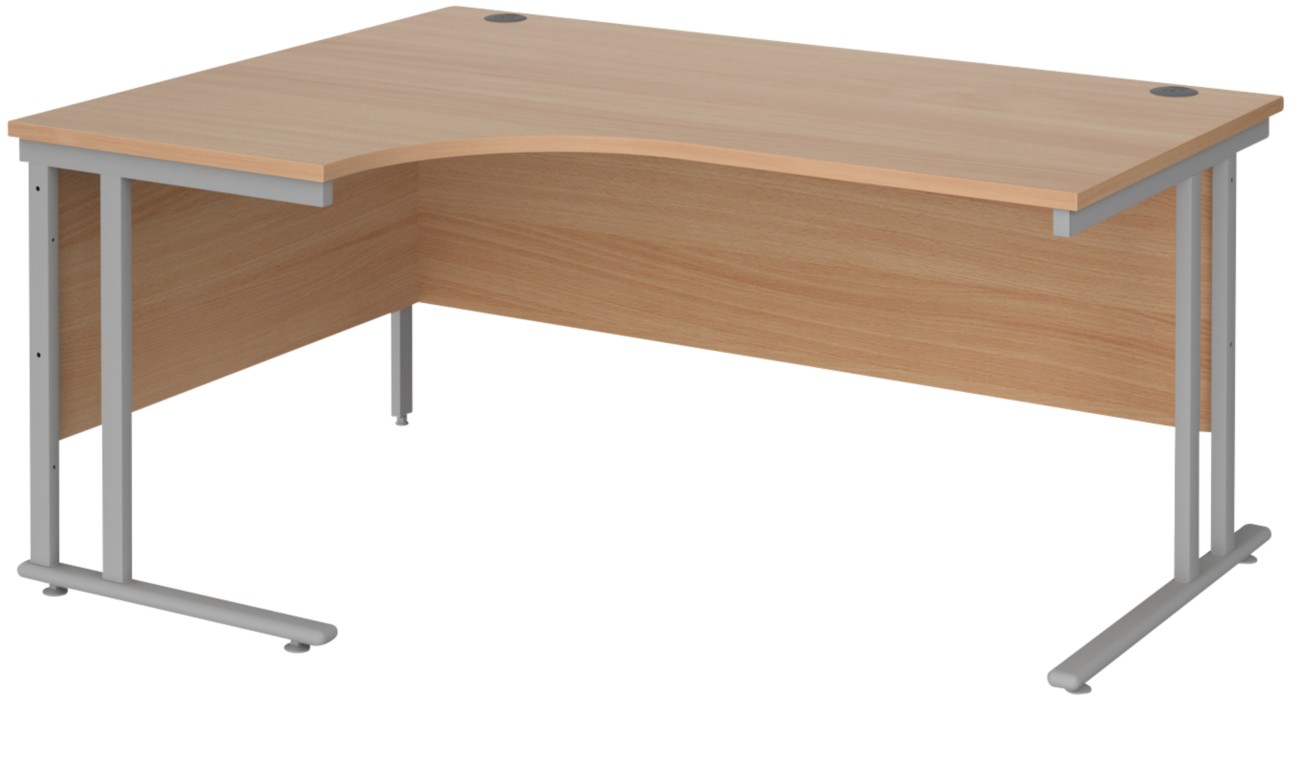 Dams International Maestro 25 Left Hand Corner Desk Beech Cantilever 1,600 (W) X 1,200 (D) X 725 (H) Mm Wood
