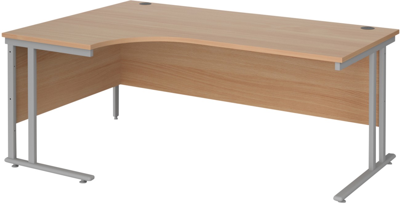 Dams International Maestro 25 Left Hand Corner Desk Beech Cantilever 1,800 (W) X 1,200 (D) X 725 (H) Mm Wood