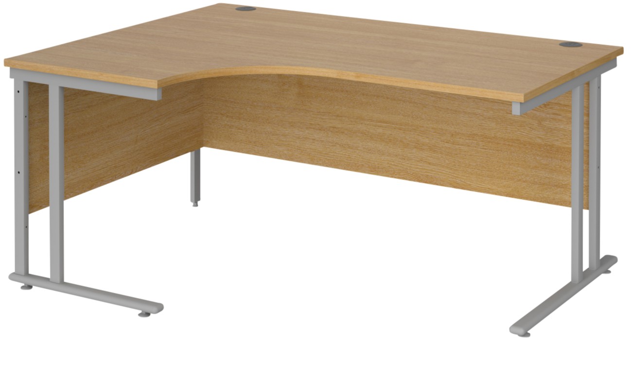 Dams International Maestro 25 Left Hand Corner Desk Oak Cantilever 1,600 (W) X 1,200 (D) X 725 (H) Mm Wood